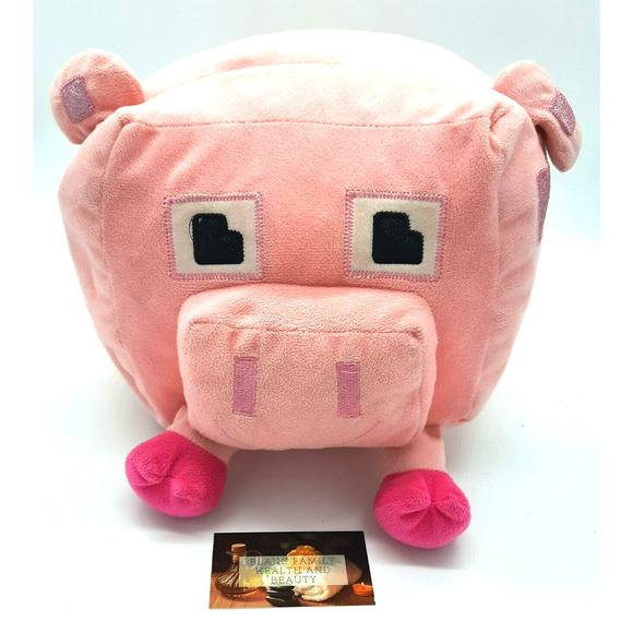 Nanco Other - Jumbo 12" Pink Sparkles Pig Cube Plush Toy Nanco Pixel M8 Video Game Minecraft